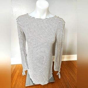 WHBM White and black striped tunic
